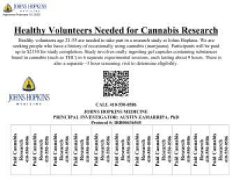 Cannabis Research Study (Johns Hopkins)