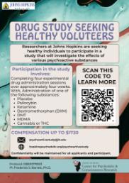 Study of the Effects of Psychoactive Substances (Johns Hopkins)