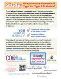 The COVID and Diabetes Assessment (CODA) Study
