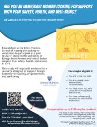 BSHAPE Study — Well-being of Foreign-born Women