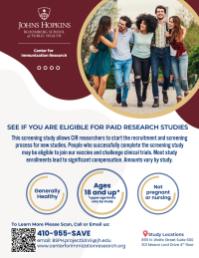 Center for Immunization Research Screening Study (Project SAVE)