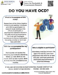 Psilocybin Treatment for Obsessive-Compulsive Disorder (OCD)