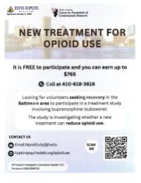New Treatment for Opioid Use: Buprenorphine Research Study