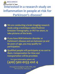 Brain Imaging Study on Inflammation in People at Risk for Parkinson's Disease